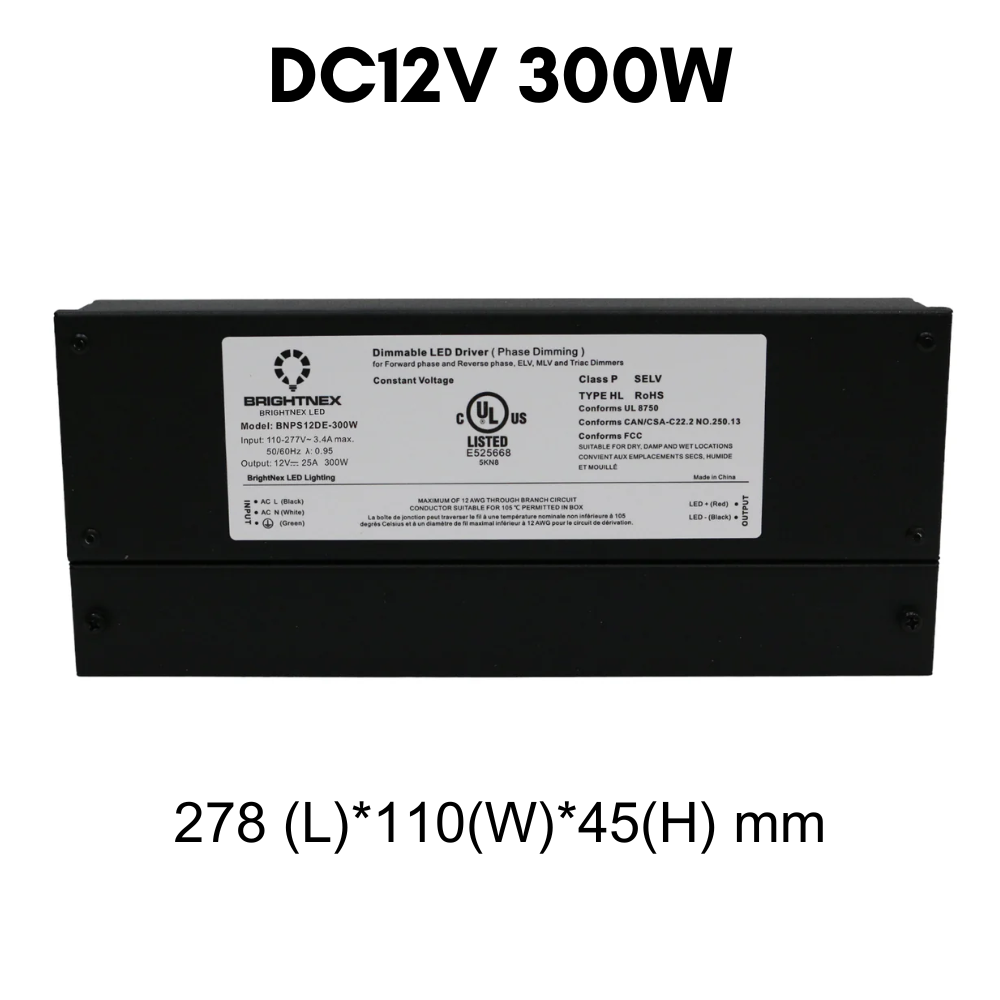 TSDC01 12V/24V DC Low Voltage Dimmable Transformers UL Listed LED Driver Outdoor Rated
