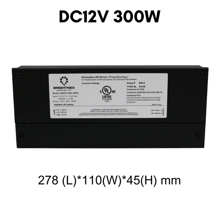 TSDC01 12V/24V DC Low Voltage Dimmable Transformers UL Listed LED Driver Outdoor Rated