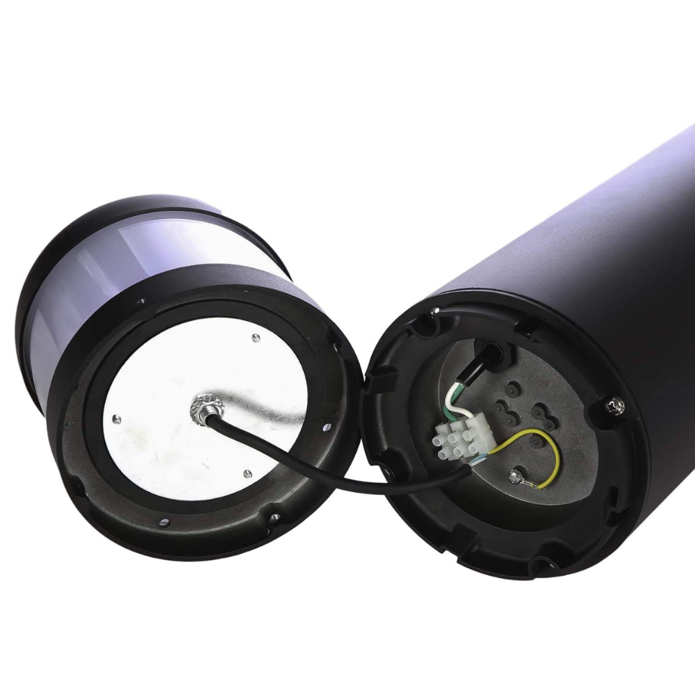 BPLA01 38" 120V 20W 3000K/5000K or 3CCT 1600LM Black Aluminum Flat-Top Bollard Light Line Voltage Commercial Bollard Path Light Outdoor Lighting