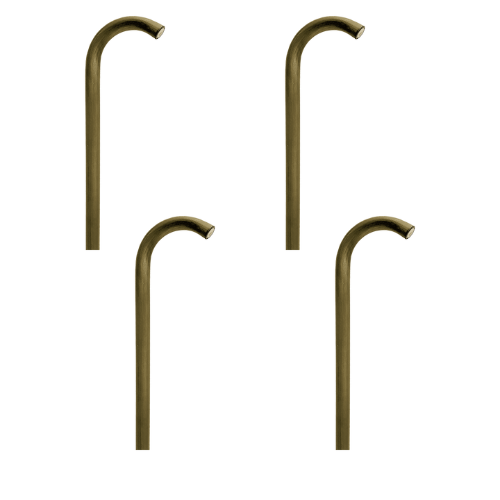 PLB21 4x/8x/12x Package Cast Brass 3W LED Cane Style Curved Low Voltage Pathway Light