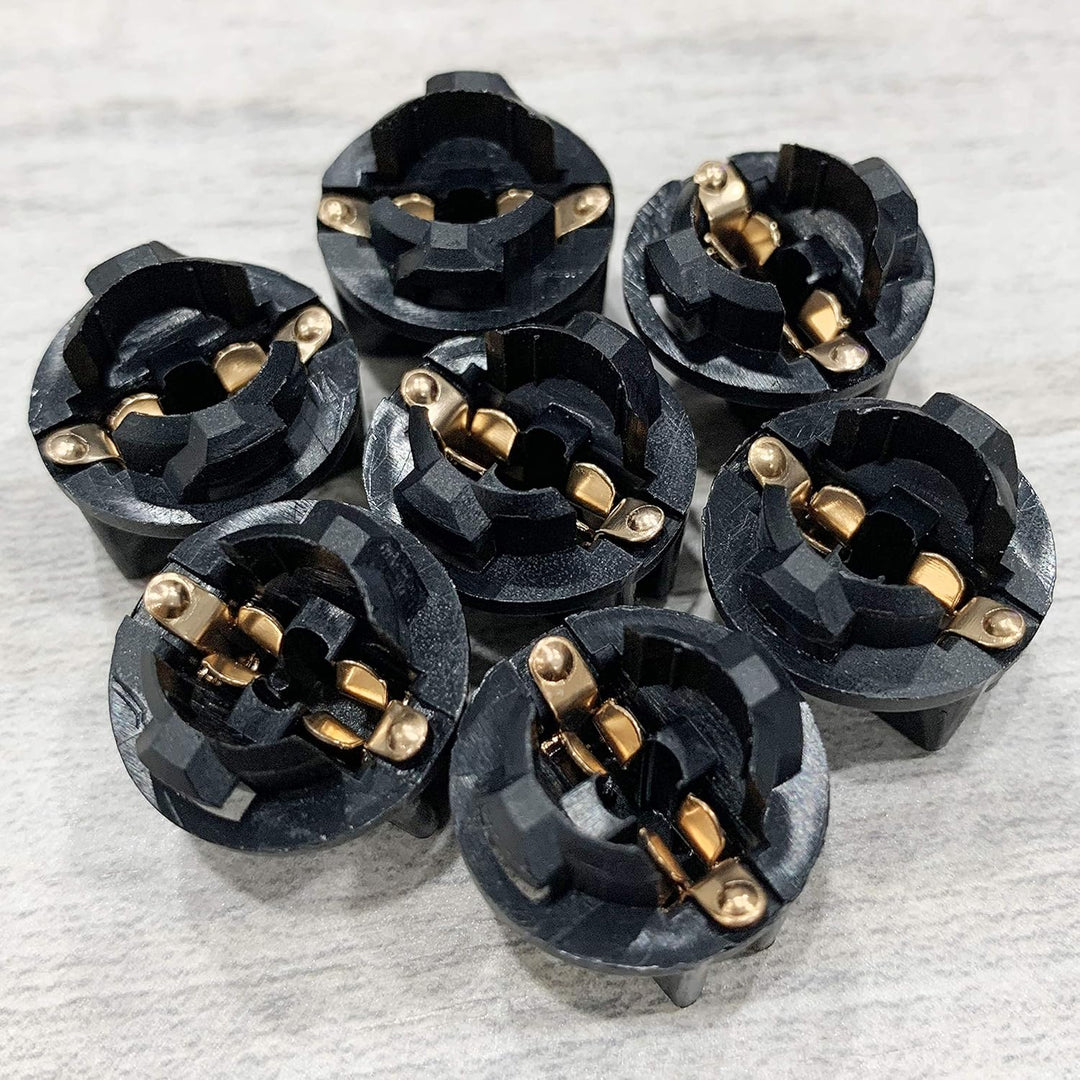 20 Pack Plastic Twist Lock Sockets for W5W 168 194 Wedge Bulb Base for Instrument Panel & Dash Lights Package – Heat-Resistant Light Bulb Holder  – Plug in Light Bulb Extension Parts Replacement Sockets