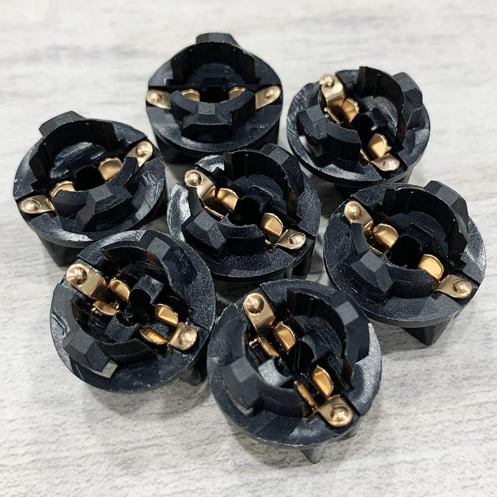 20 Pack Plastic Twist Lock Sockets for W5W 168 194 Wedge Bulb Base for Instrument Panel & Dash Lights Package – Heat-Resistant Light Bulb Holder  – Plug in Light Bulb Extension Parts Replacement Sockets