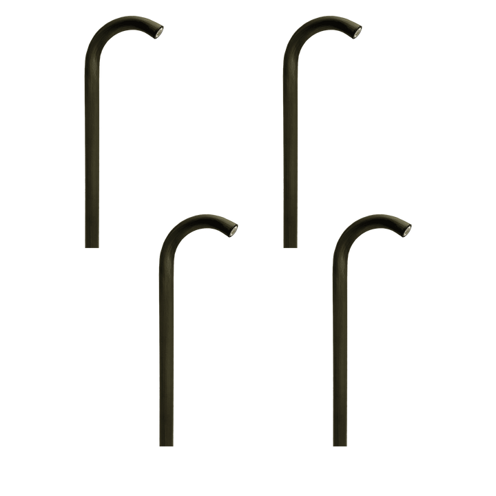 PLB21 4x/8x/12x Package Cast Brass 3W LED Cane Style Curved Low Voltage Pathway Light