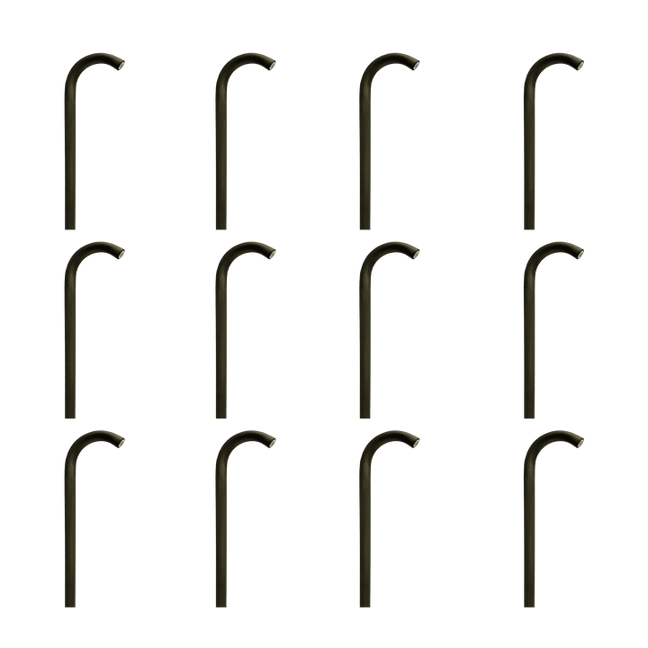 PLB21 4x/8x/12x Package Cast Brass 3W LED Cane Style Curved Low Voltage Pathway Light