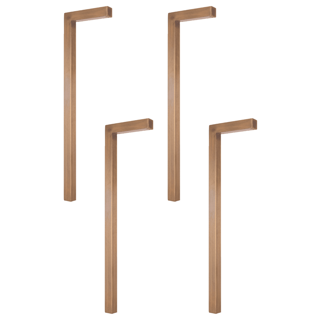 PLB10 4x/8x/12x Package LED Brass L-Shaped Low Voltage Landscape Lighting Pathway Light 3W 3000K Bulb