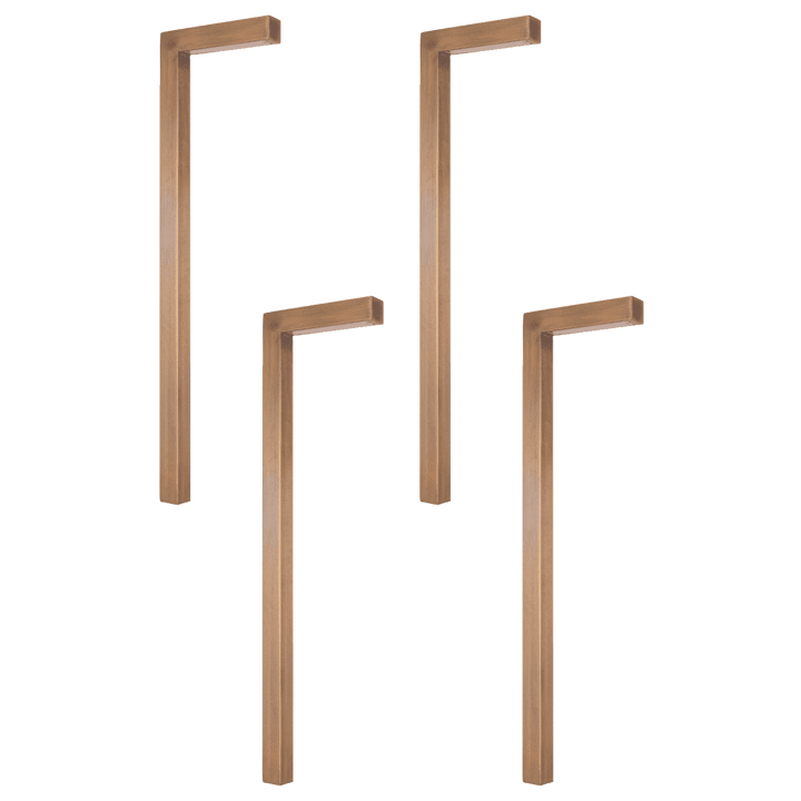 PLB10 4x/8x/12x Package LED Brass L-Shaped Low Voltage Landscape Lighting Pathway Light 3W 3000K Bulb
