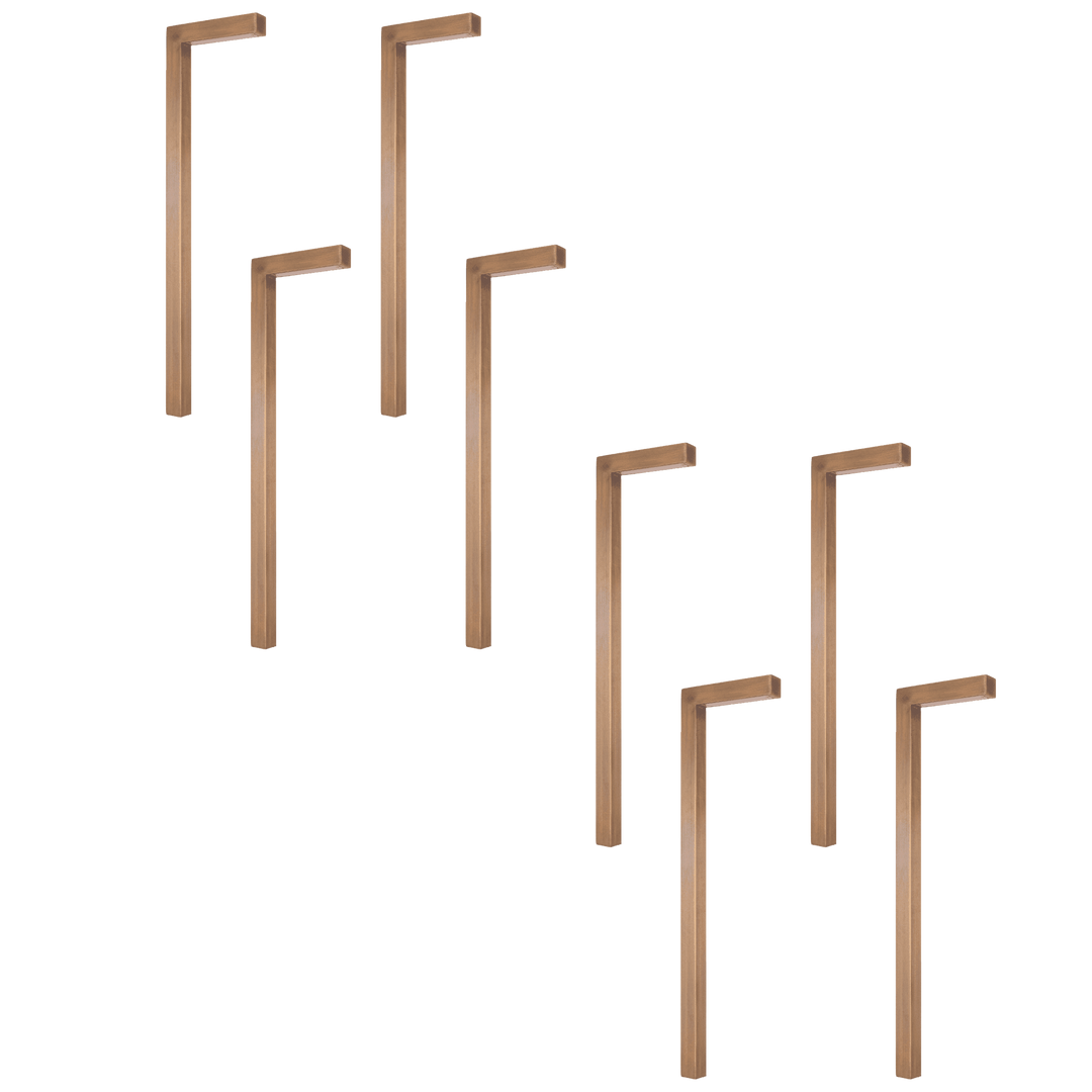PLB10 4x/8x/12x Package LED Brass L-Shaped Low Voltage Landscape Lighting Pathway Light 3W 3000K Bulb
