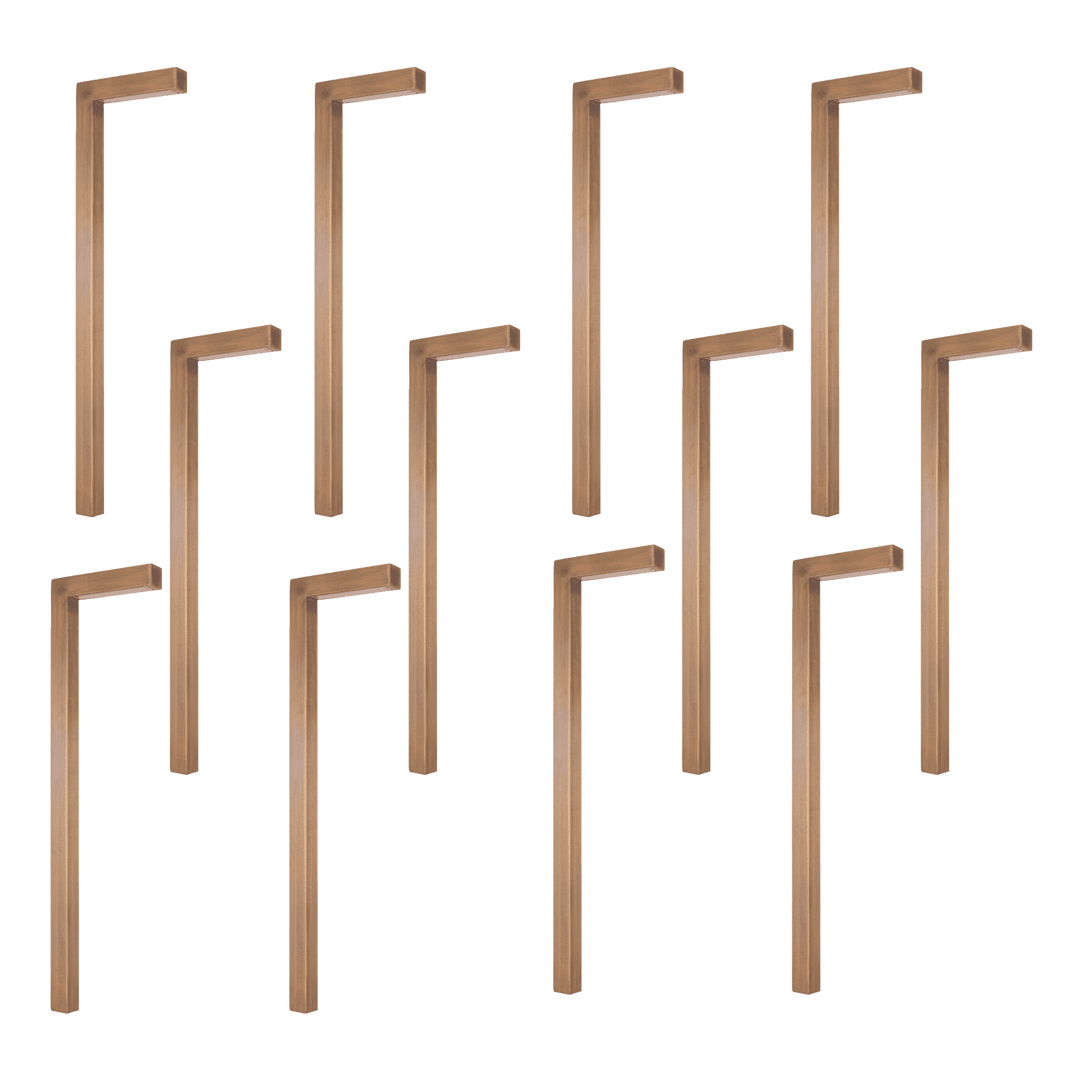 PLB10 4x/8x/12x Package LED Brass L-Shaped Low Voltage Landscape Lighting Pathway Light 3W 3000K Bulb