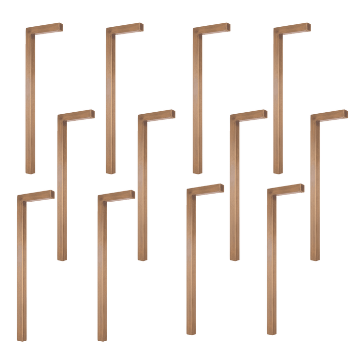 PLB10 4x/8x/12x Package LED Brass L-Shaped Low Voltage Landscape Lighting Pathway Light 3W 3000K Bulb