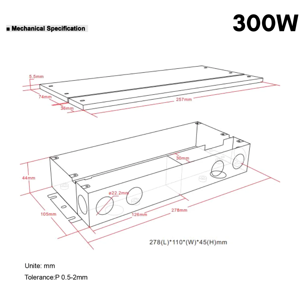 TSDC01 12V/24V DC Low Voltage Dimmable Transformers UL Listed LED Driver Outdoor Rated