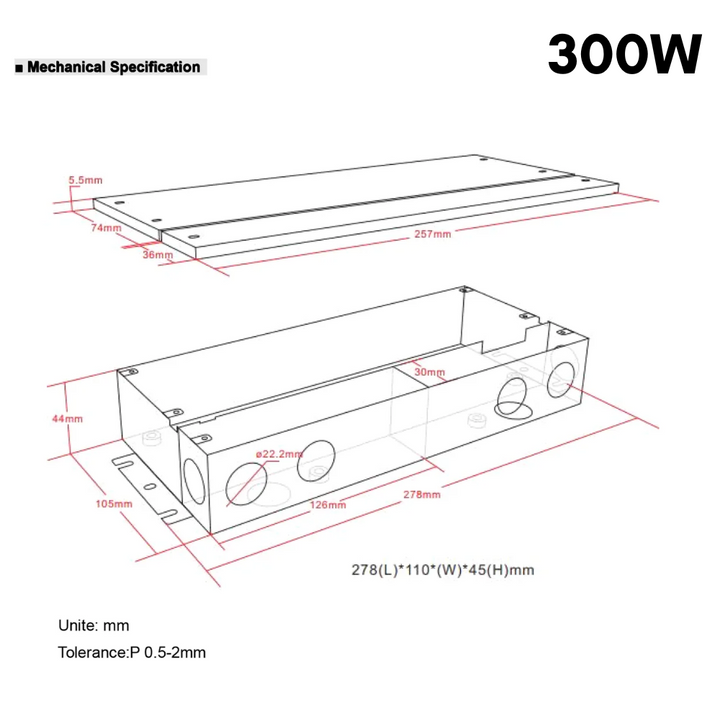 TSDC01 12V/24V DC Low Voltage Dimmable Transformers UL Listed LED Driver Outdoor Rated