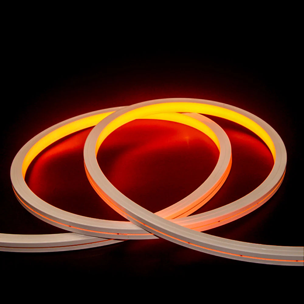 Outdoor Landscape Lighting LED 12V Low Voltage SLNR18 Dotless COB Linear RGBW Neon LED Strip Light 12V AC 2.4W/ft IP67 16mm Outdoor Rated Dimmable Low Voltage Tape Light