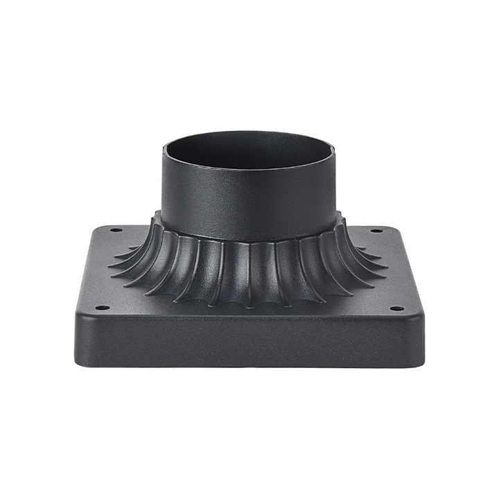 Outdoor Pier Post Light Mount Cast Aluminum Matte Black for 3" Poles and Posts