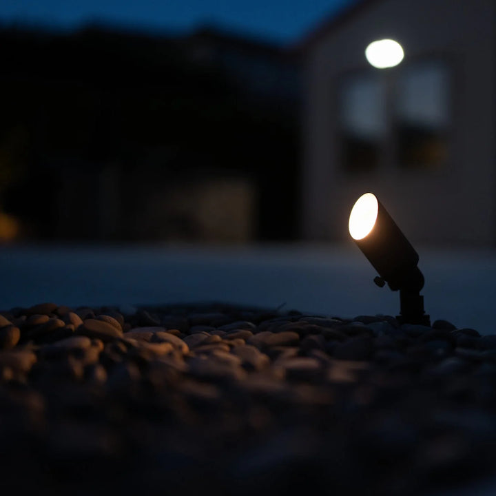 Outdoor Landscape Lighting LED 12V Low Voltage SPBP08 Mortirolo Black Brass Spotlight Low Voltage Outdoor Lighting