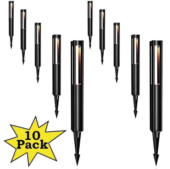 ALP53 6-Pack Low Voltage Pathway Lights Package Cast Aluminum, 3W 12V AC/DC LED Walkway Lighting