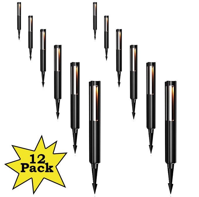 ALP53 6-Pack Low Voltage Pathway Lights Package Cast Aluminum, 3W 12V AC/DC LED Walkway Lighting