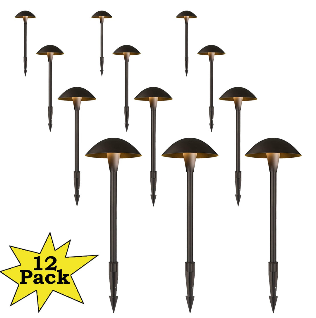 ALPCC06 6- and 12-Pack 5W 3CCT LED Landscape Pathway Light Package, 12V Low Voltage Modern Path Lights