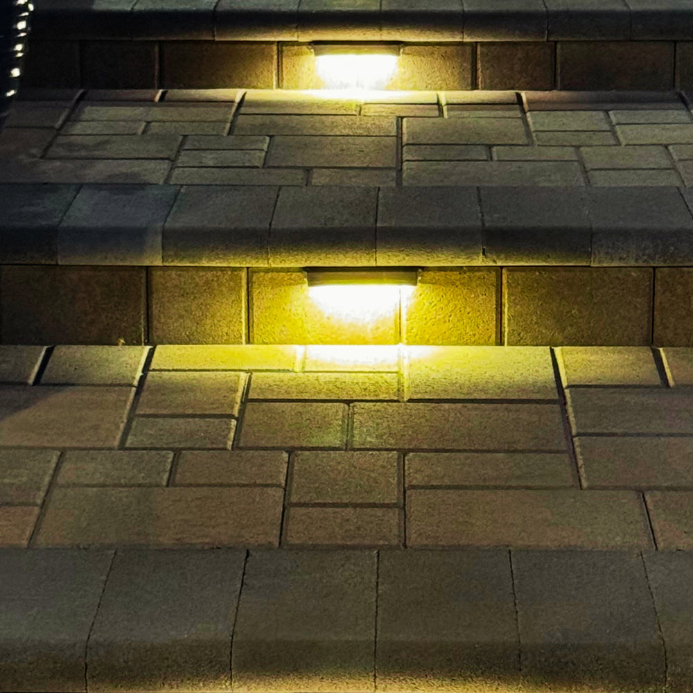 STB01 4x/8x/12x Package 1W 3000K Warm White Small 12V Low Voltage Aluminum Hardscape Paver Light Retaining Wall LED Step Lighting