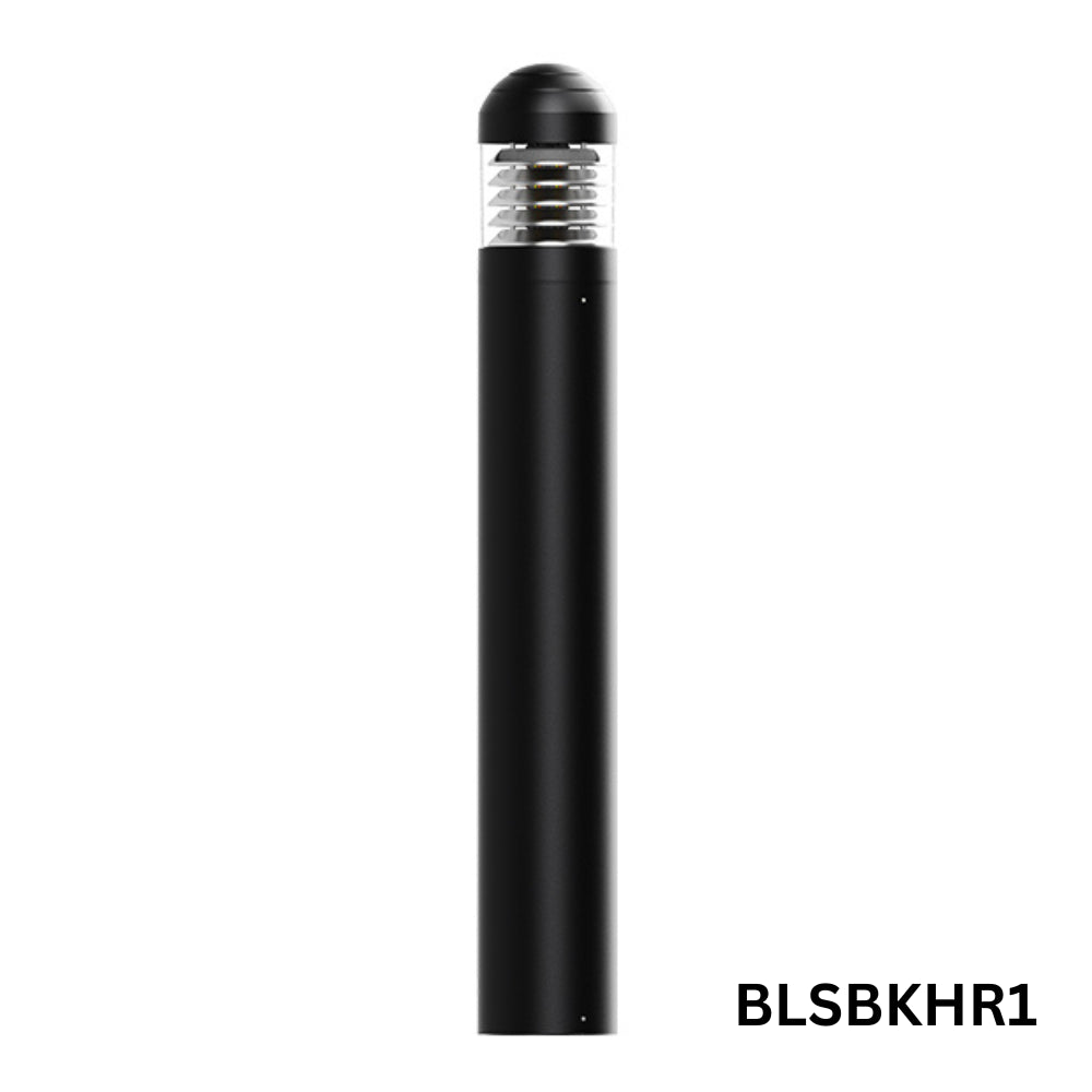Outdoor Landscape Lighting LED 12V Low Voltage BLSBKHR 42" Black Round 120V Line Voltage Aluminum Bollard Lights Adjustable 14W/19W24W 5CCT 2700K/3000K/3500K/4000K/5000K 140LM/W Commercial Bollard Path Light Outdoor Lighting with Dusk to Dawn Photocell IP65 Waterproof 1