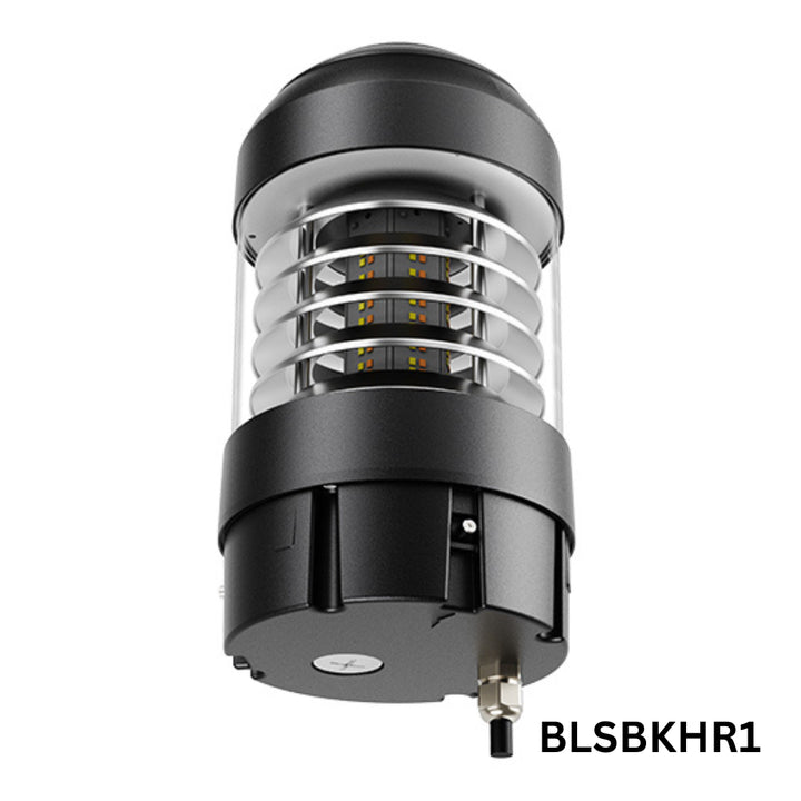 Outdoor Landscape Lighting LED 12V Low Voltage BLSBKHR 42" Black Round 120V Line Voltage Aluminum Bollard Lights Adjustable 14W/19W24W 5CCT 2700K/3000K/3500K/4000K/5000K 140LM/W Commercial Bollard Path Light Outdoor Lighting with Dusk to Dawn Photocell IP65 Waterproof