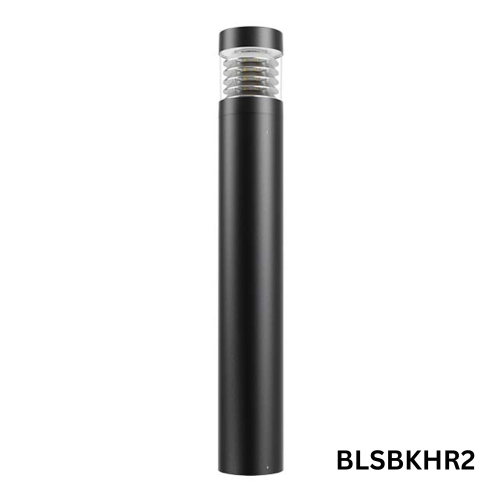 Outdoor Landscape Lighting LED 12V Low Voltage BLSBKHR 42" Black Round 120V Line Voltage Aluminum Bollard Lights Adjustable 14W/19W24W 5CCT 2700K/3000K/3500K/4000K/5000K 140LM/W Commercial Bollard Path Light Outdoor Lighting with Dusk to Dawn Photocell IP65 Waterproof 3