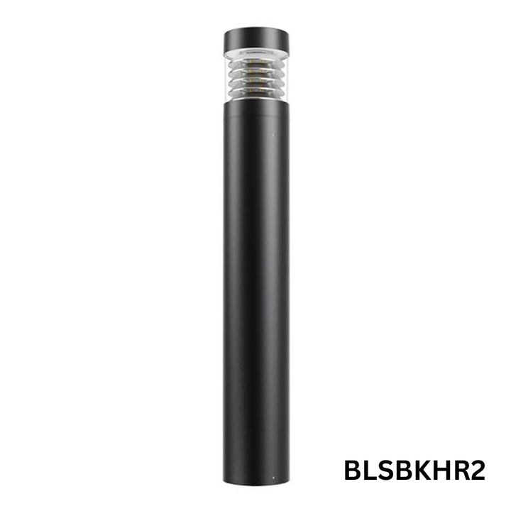 Outdoor Landscape Lighting LED 12V Low Voltage BLSBKHR 42" Black Round 120V Line Voltage Aluminum Bollard Lights Adjustable 14W/19W24W 5CCT 2700K/3000K/3500K/4000K/5000K 140LM/W Commercial Bollard Path Light Outdoor Lighting with Dusk to Dawn Photocell IP65 Waterproof 3