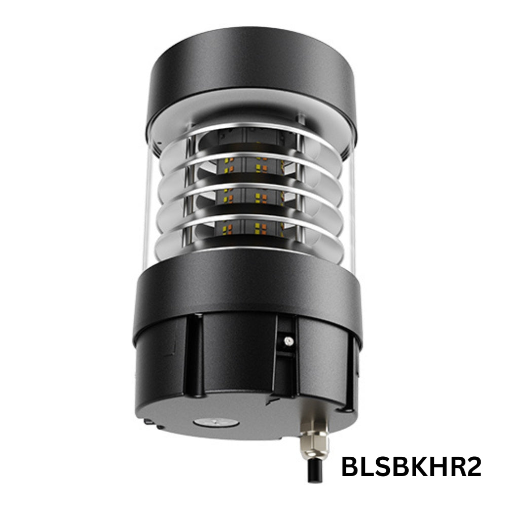 Outdoor Landscape Lighting LED 12V Low Voltage BLSBKHR 42" Black Round 120V Line Voltage Aluminum Bollard Lights Adjustable 14W/19W24W 5CCT 2700K/3000K/3500K/4000K/5000K 140LM/W Commercial Bollard Path Light Outdoor Lighting with Dusk to Dawn Photocell IP65 Waterproof