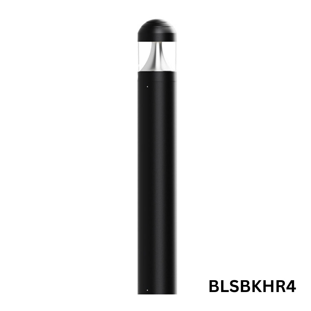 Outdoor Landscape Lighting LED 12V Low Voltage BLSBKHR 42" Black Round 120V Line Voltage Aluminum Bollard Lights Adjustable 14W/19W24W 5CCT 2700K/3000K/3500K/4000K/5000K 140LM/W Commercial Bollard Path Light Outdoor Lighting with Dusk to Dawn Photocell IP65 Waterproof