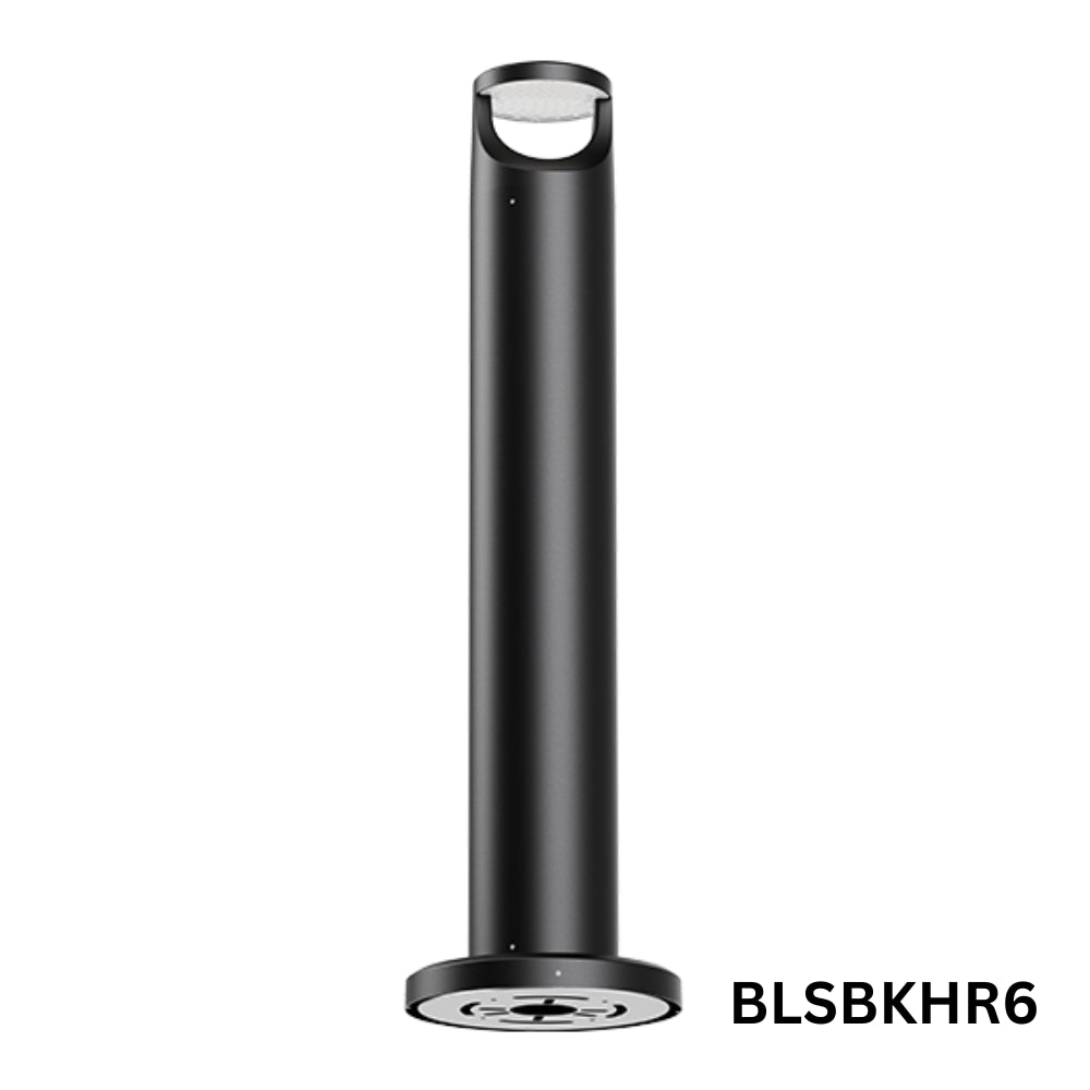 Outdoor Landscape Lighting LED 12V Low Voltage BLSBKHR 42" Black Round 120V Line Voltage Aluminum Bollard Lights Adjustable 14W/19W24W 5CCT 2700K/3000K/3500K/4000K/5000K 140LM/W Commercial Bollard Path Light Outdoor Lighting with Dusk to Dawn Photocell IP65 Waterproof 6