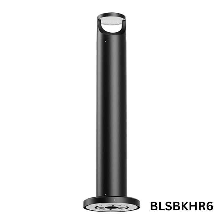Outdoor Landscape Lighting LED 12V Low Voltage BLSBKHR 42" Black Round 120V Line Voltage Aluminum Bollard Lights Adjustable 14W/19W24W 5CCT 2700K/3000K/3500K/4000K/5000K 140LM/W Commercial Bollard Path Light Outdoor Lighting with Dusk to Dawn Photocell IP65 Waterproof 6