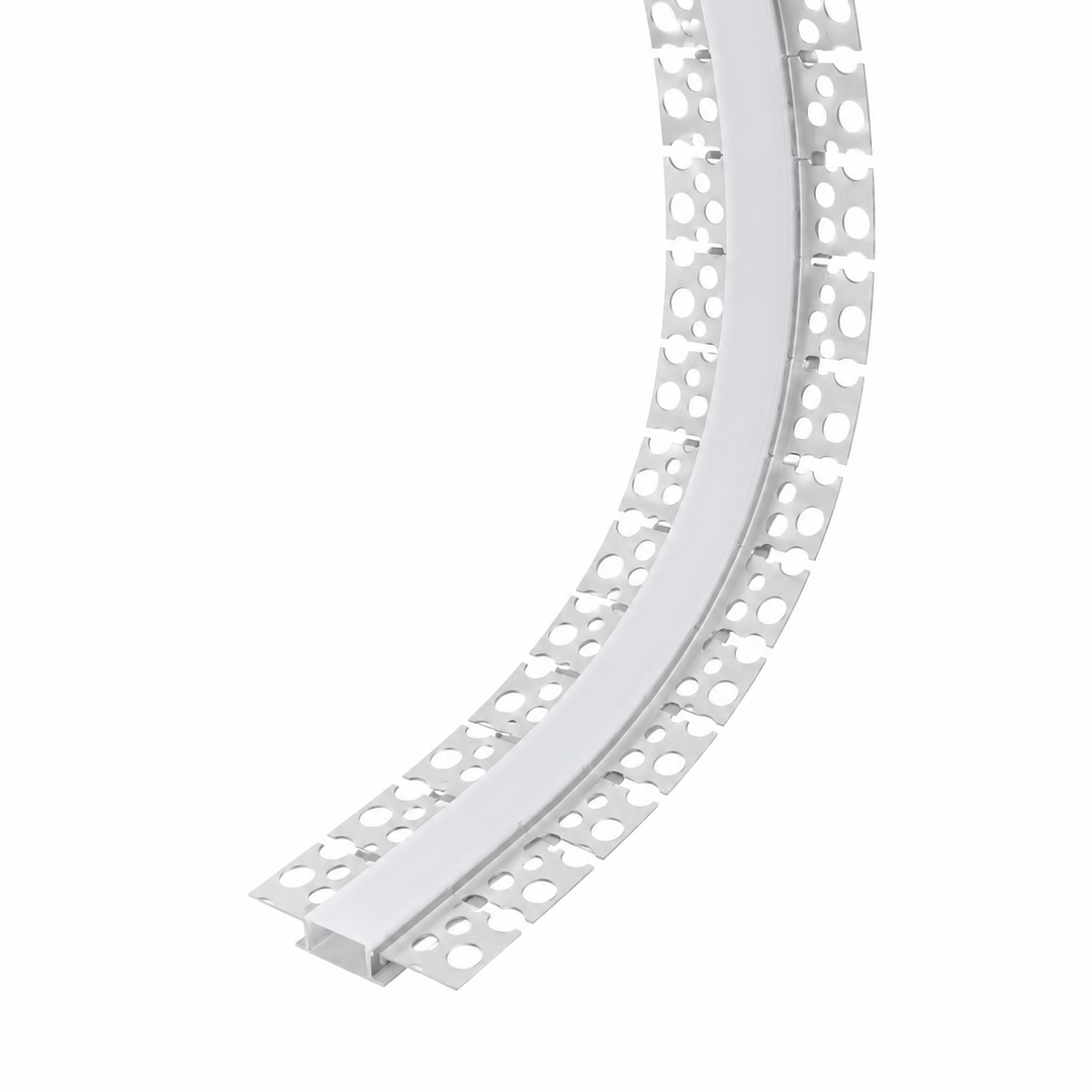 Outdoor Landscape Lighting LED 12V Low Voltage BN5616 Plaster In 8 ft Bendable Aluminum Channel 2.04" x 0.59" 10 Pack LED Strip Light Cover