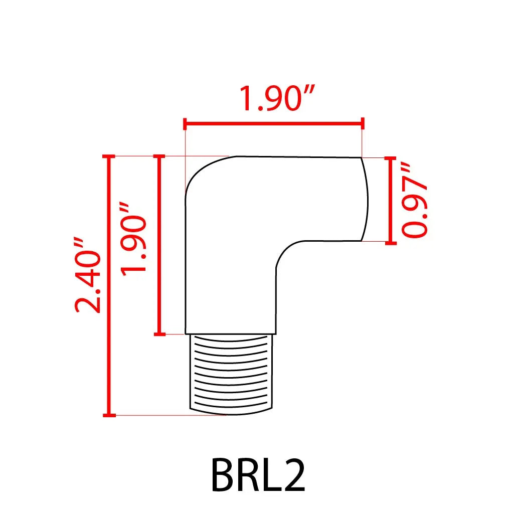 Outdoor Landscape Lighting LED 12V Low Voltage BRL2 Cast Brass 90° Coupling | Landscape Lighting Accessory Extension