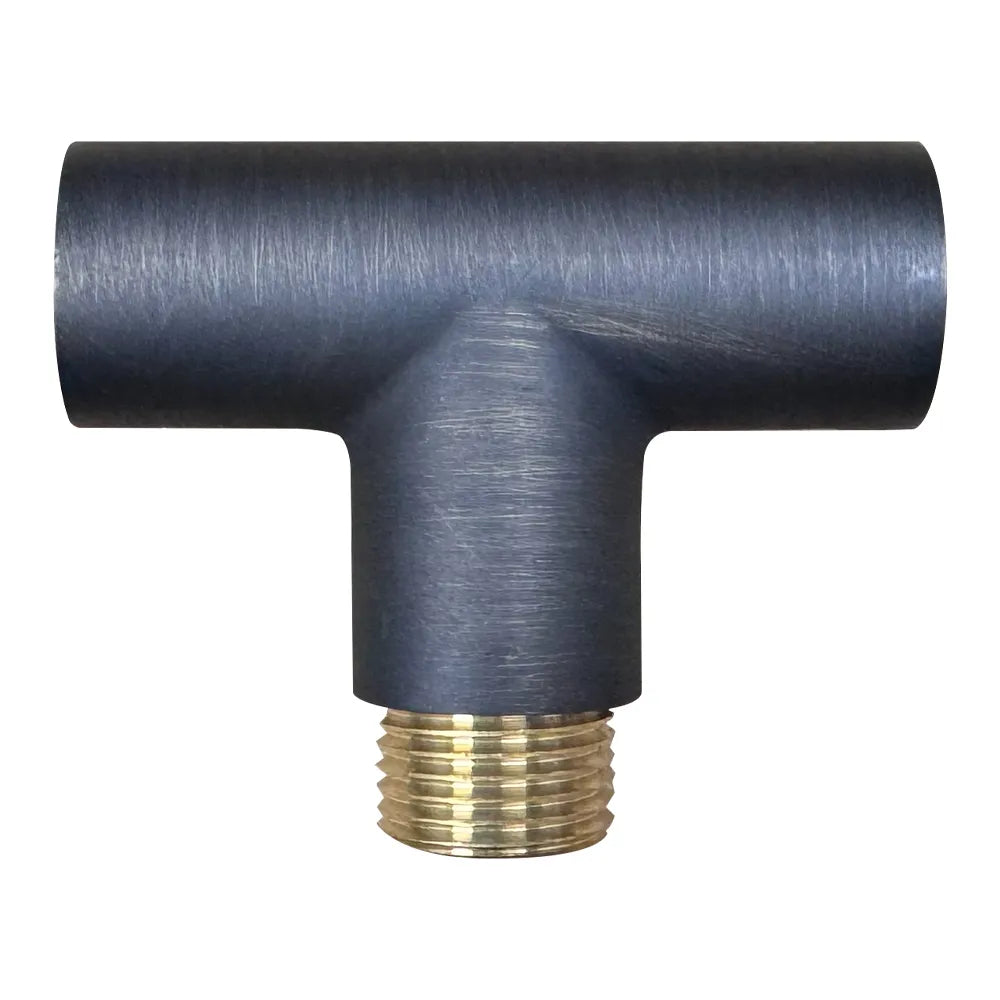 Outdoor Landscape Lighting LED 12V Low Voltage BRT1 Cast Brass T-Bar Coupling | Landscape Lighting Accessory Dark Brass