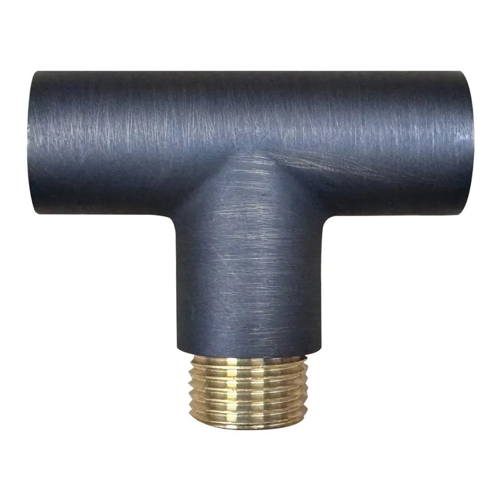 Outdoor Landscape Lighting LED 12V Low Voltage BRT1 Cast Brass T-Bar Coupling | Landscape Lighting Accessory Dark Brass
