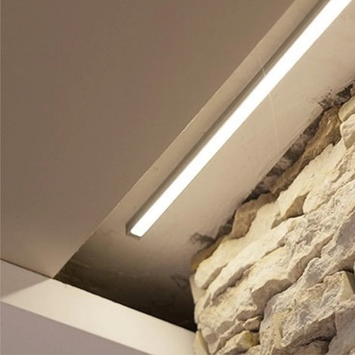 BN253 Square Surface Mounted 8 ft Aluminum Channel 10 Pack for 0.49" LED Strip Light Cover with End Caps