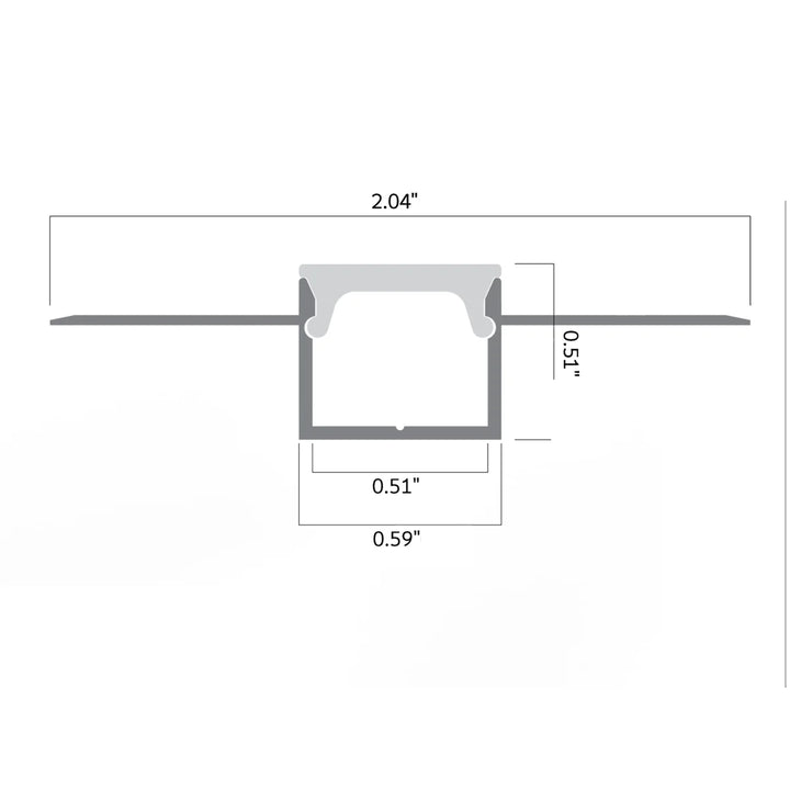Outdoor Landscape Lighting LED 12V Low Voltage BN5616 Plaster In 8 ft Bendable Aluminum Channel 2.04" x 0.59" 10 Pack LED Strip Light Cover