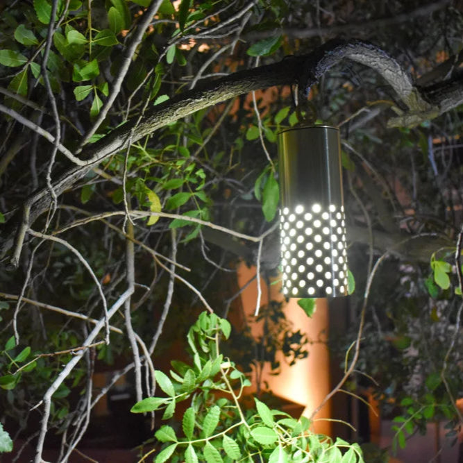 Brilliance Bryce Perforated Low Voltage Directional MR16 Brass Hanging Pendant Downlight Outdoor Landscape Lighting