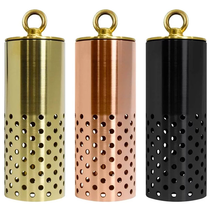 Brilliance Bryce Perforated Low Voltage Directional MR16 Brass Hanging Pendant Downlight Outdoor Landscape Lighting