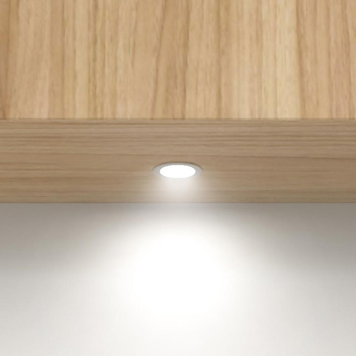 CB07 Round LED Dimmable Cast Aluminum Recessed Cabinet Light Down Lighting Fixture.