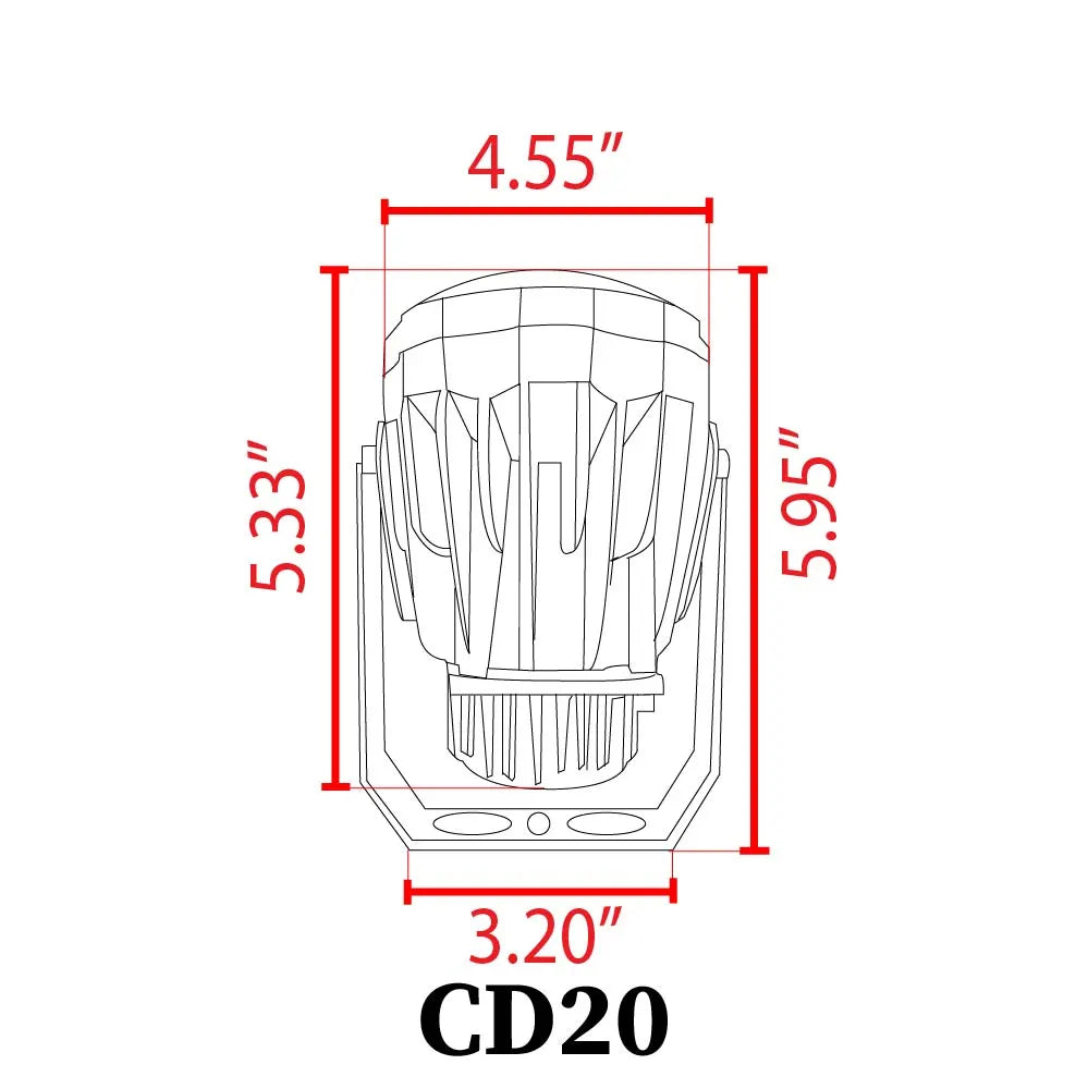 CD20 Cast Aluminum Spotlight | 20W Integrated LED 12V Low Voltage Landscape Light