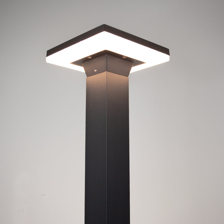 Outdoor Landscape Lighting LED 12V Low Voltage CDPA63 4x/8x/12x Package 12W Bollard Aluminumm Pathway Lighting LED Square Top Modern 12V Low Voltage
