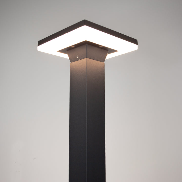 Outdoor Landscape Lighting LED 12V Low Voltage CDPA63 4x/8x/12x Package 12W Bollard Aluminumm Pathway Lighting LED Square Top Modern 12V Low Voltage
