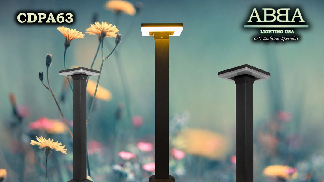 Luz para senderos de aluminio fundido CDPA63 | Luz de paisaje de bajo voltaje LED integrada de 12 W