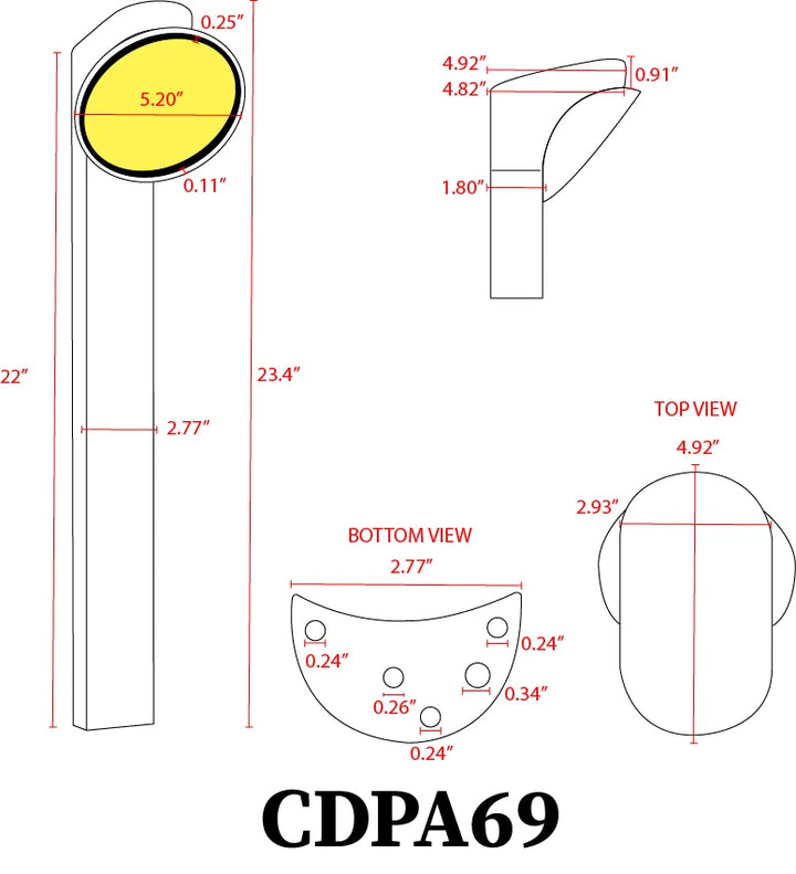 Outdoor Landscape Lighting LED 12V Low Voltage CDPA69 4x/8x/12x Package 10W LED Multi Directional Aluminum Bollard Path Light 12V Low Voltage Outdoor Landscape Lighting