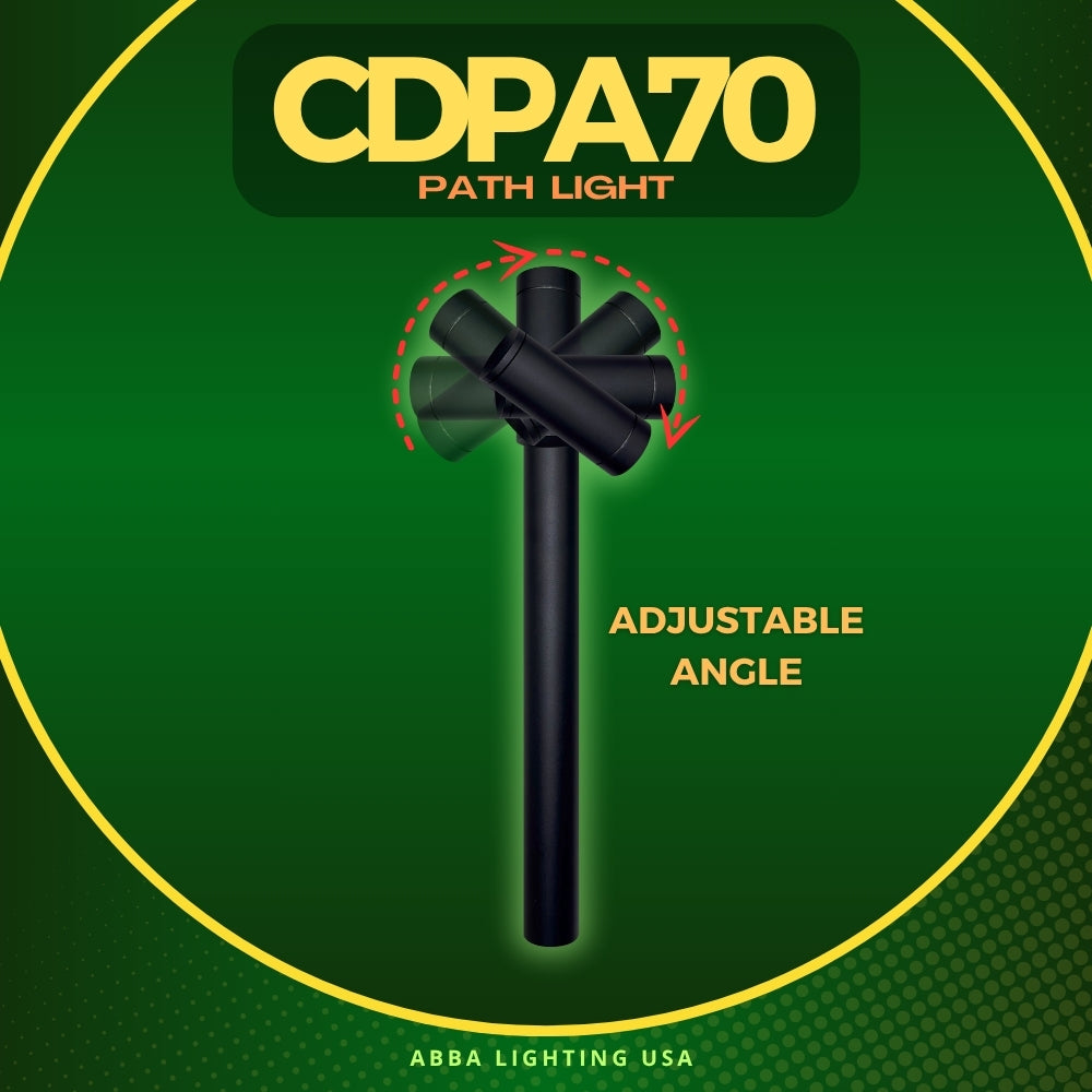 Outdoor Landscape Lighting LED 12V Low Voltage CDPA70 4x/8x/12x Package 3W 3000K Warm White Integrated LED Adjustable Directional Bollard Path Light Low Voltage Outdoor Landscape Lighting