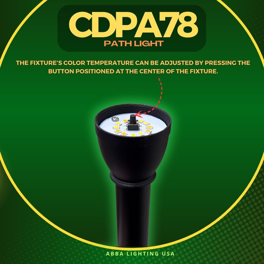 CDPA78 3W 12V AC/DC Low Voltage Hexagon Umbrella Hat 5CCT Integrated LED Aluminum Path Light