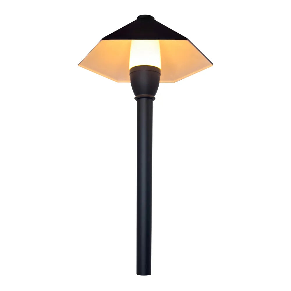 Outdoor Landscape Lighting LED 12V Low Voltage CDPA78 3W 12V AC/DC Low Voltage Hexagon Umbrella Hat 5CCT Integrated LED Aluminum Path Light