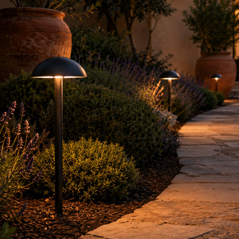 CDPA80 5W 12V AC/DC Low Voltage Dome Mushroom Hat 3000K Integrated LED Aluminum Path Light