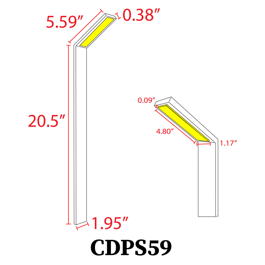 Outdoor Landscape Lighting LED 12V Low Voltage CDPS59 4x/8x/12x Package 3W Stainless Steel 12V Low Voltage LED Linear Path Light Directional Fixture
