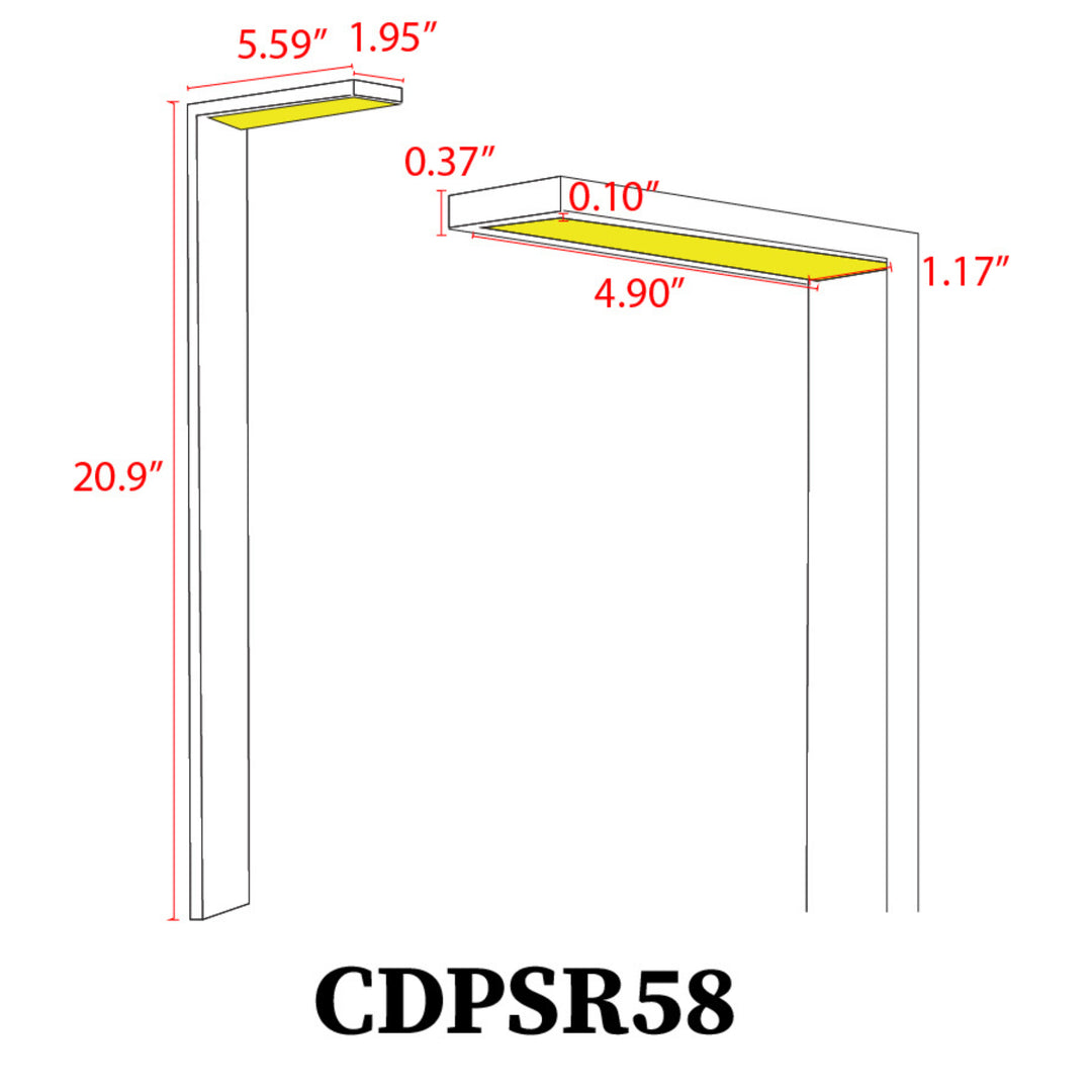 CDPSR58 Wifi Smart RGBCW 3W Stainless Steel Directional Pathway Light LED Bollard Landscape Lighting